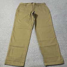 Talbots Women's 6P Green Relaxed Chino Below Waist Ankle Length Relaxed Leg