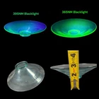 Aqua Green Uranium Depression Glass Dessert Bowl Tapered Base UV Glow