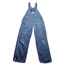 Vintage Liberty Overalls Men 36x31 Denim Bib Carpenter Work Worn Distress Stains