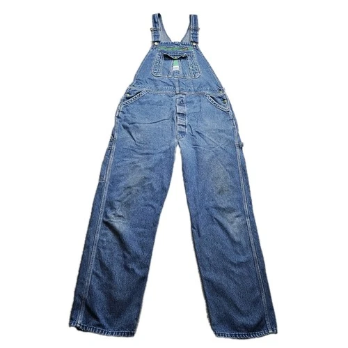 Vintage Liberty Overalls Men 36x31 Denim Bib Carpenter Work Worn Distress Stains