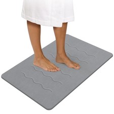 Stone Bath Mats for Bathroom, Diatomaceous Earth Bath Mat, Stone Drying Mat f...