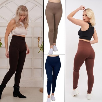 Damen High Waist Leggings Bauch Kontrolle Yoga Fitness Stretch Sport Hose Paket