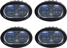 4x HQRP Blue Spot Forklift LED Warning Safety Lights, 2 LED x 5W IP67 Waterproof