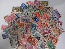 Gros lot de 100 timbres d'Algérie colonie Fr , oblitérés, décollés, sans double