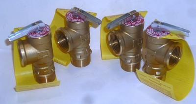Watts LF3L 3/4'' Lead Free Copper Pressure Relief Valve, Test Lever, (Lot of 4)