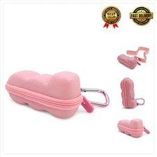 Molded Pink Asthma Inhaler Case - Lanyard & Carabiner for Easy Carrying