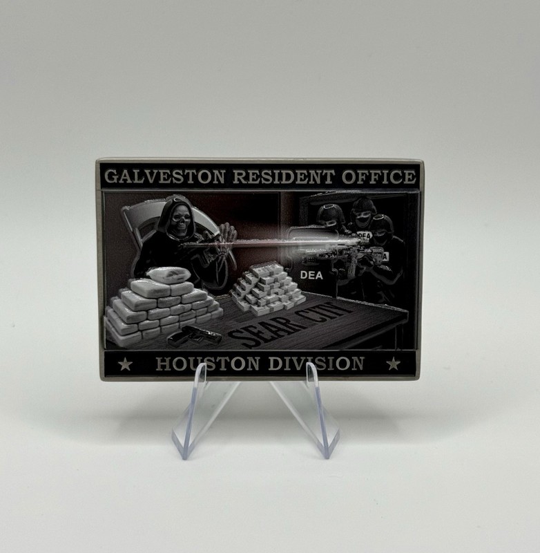 💀 DEA Galveston Resident Office Texas Drug Enforcement Federal Police Coin 💀