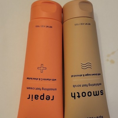 re:pair Foot Care Set: Exfoliating Scrub + Smoothing Cream 4 oz Vitamin C