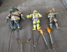 NECA TMNT Leatherhead Bebop Michelangelo Figu...