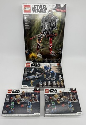 LEGO STAR WARS 4-set lot 75254 75280 & 75267 x2 AT-ST Mandalorian & 501st Legion