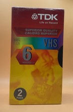 TDK T-120 VHS Tape 2-Pack  SEALED NEW  Buy 2 Get 1 Free 