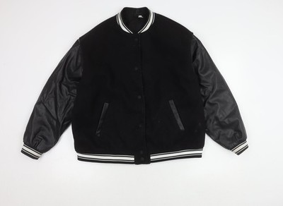 H&M Collegejacke Herren schwarz M Freizeitkleidung