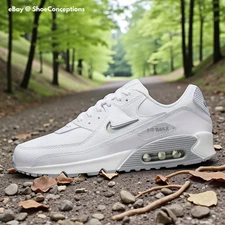 Nike Air Max 90 Shoes White Smoke Gray Photon Dust FN8005-100 Men's Sizes NEW