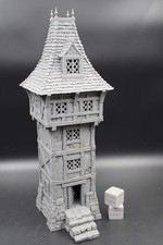 Tabletop Terrain Fantasy Watch Tower Wood Roof Window Dnd RPG wargame skirmish 2