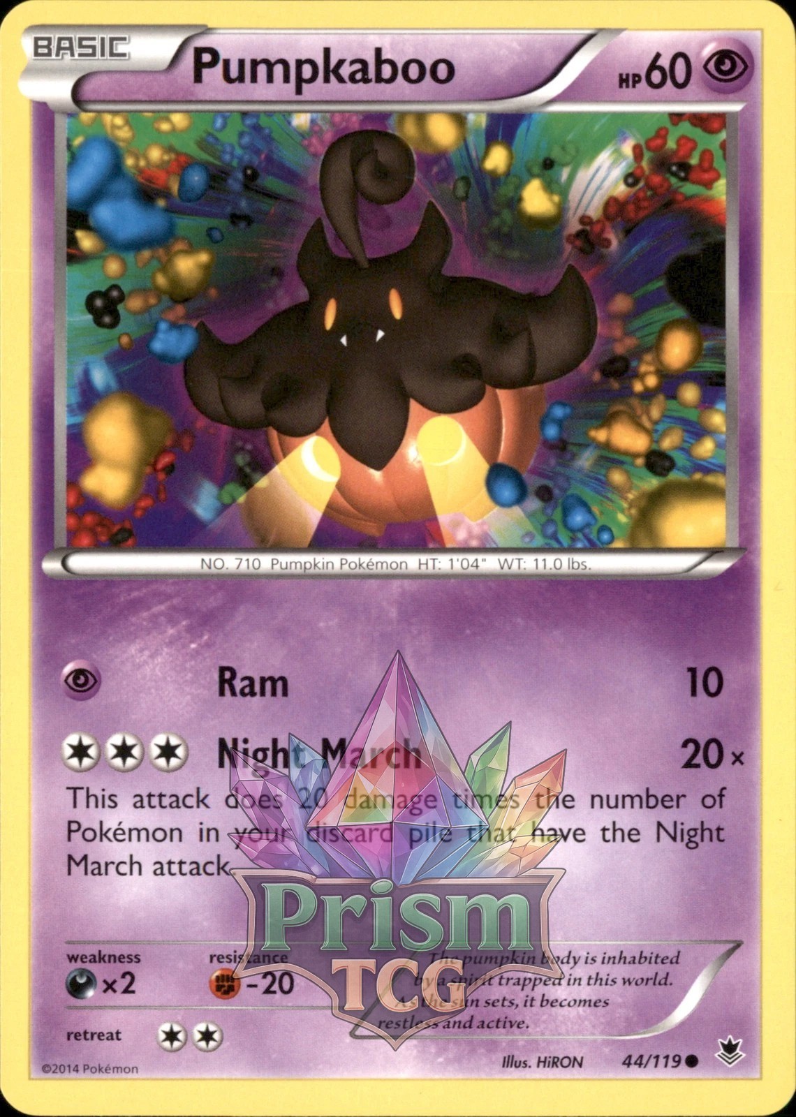 Pumpkaboo 44/119 Common Phantom Forces Pokemon