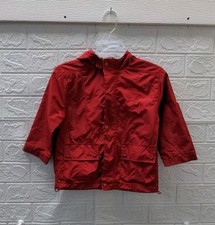 Used Burberry Toddler Unisex Red Nylon Hood Jacket Size 3Y/98cm