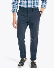 Nautica Men's Flat Front Pant, Navy, 10
