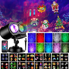 Christmas LED Projector Light Moving Outdoor Landscape Stage Xmas Lamp 16 Effect