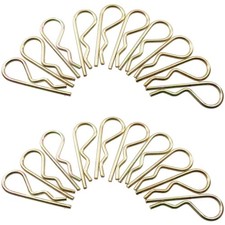 4mm R Clips Hair Pin Hitch Lynch Cotter Fasteners Zinc Plated Steel 20 Pack