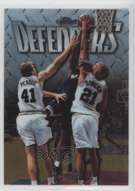 1997-98 Topps Finest Uncommon Silver Embossed Tim Duncan #306 Rookie RC HOF