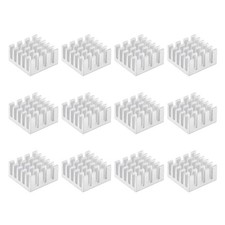 15x15x8mm Thermal Pad Aluminum Heatsink Electronic Radiators Silver 12 Pcs