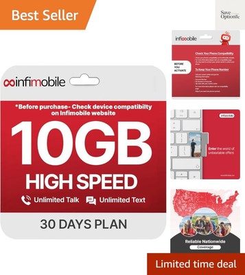 Prepaid Unlimited Plan: 1| 10GB High-Speed Data Per| Unlimited Data Talk & Te...