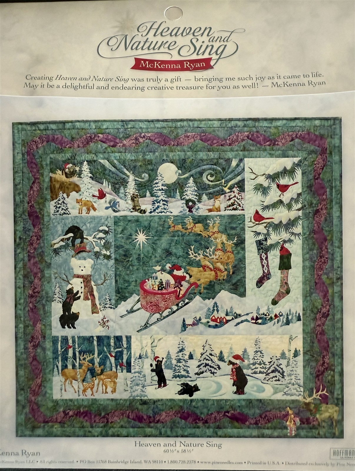 McKenna Ryan Pine Needles HEAVEN and NATURE SING Full Set 6 Block Quilt Pattern