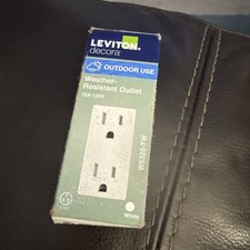 Leviton Decora Duplex Tamper Resistant/Weather Resistant Outlet White 15A 125V