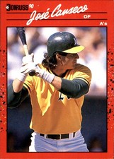 Jose Canseco 1990 Donruss #125 Oakland Athletics FREE SHIPPING AutographDen