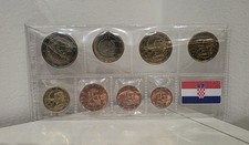 Feuillet + Serie Euros Croatie 2023 : 8 pieces 1centimes a 2€