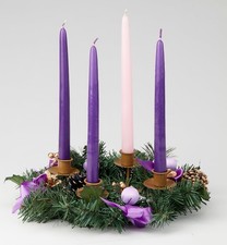 USA Made 10 Inch Wax Taper Christmas Advent Candle Set of 4, Made in USA,