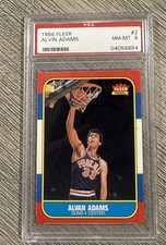 1986 Fleer Basketball #2 Alvan Adams PSA 8 NM MINT CENTERED