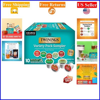 K-Cup Tea Variety Pack - 10 Pods for Keurig, Includes Earl Grey, Green, Chai,...