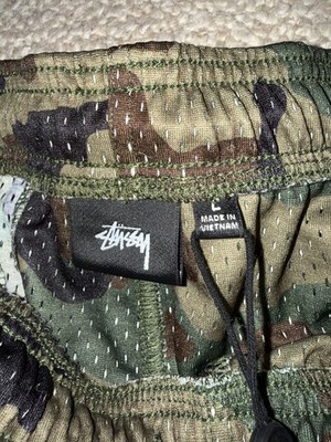 Stussy Basic Mesh Shorts 112335 Woodland Camo Size Large NWT | eBay