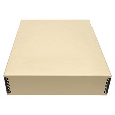 11.75x15.25x3 Tan Archival Storage Box Drop Front Museum Archive Photo Document
