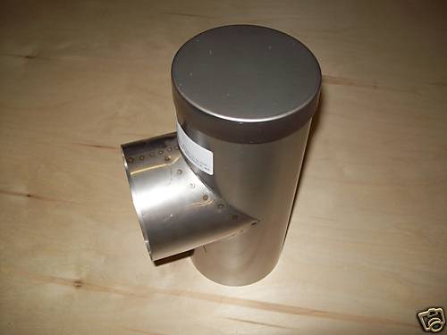 4" Stainless Single Wall Pellet Stove Clean Out Tee
