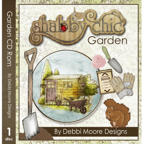 1 x CD-ROM Debbi Moore Designs Shabby Chic Garden (294999) - Imagen 1 de 3