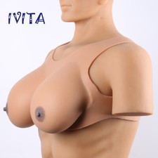 IVITA 3.2KG Large Soft Breast Forms Crossdresser False Boobs Drag Queen Busts