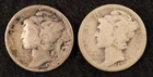 1921 Silver Mercury Dimes - Great Key Date in Series - Set of 2 - Good & AG Cond