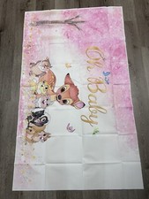 Backdrop Oh Baby Birthday Party Photo Background 3x5  Baby Shower Banner New