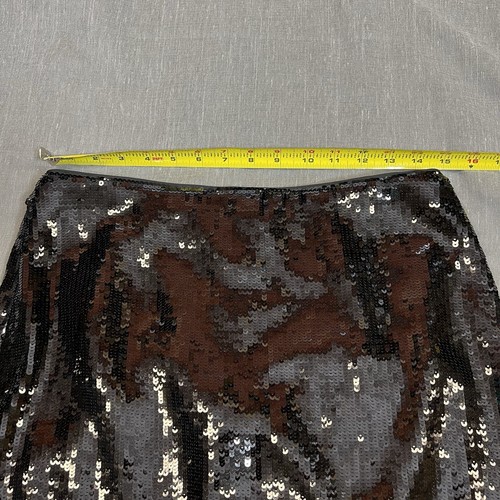 Theory Midi Pencil Skirt In Black Fluid Sequins Sz 4 NWT - Picture 8 of 12