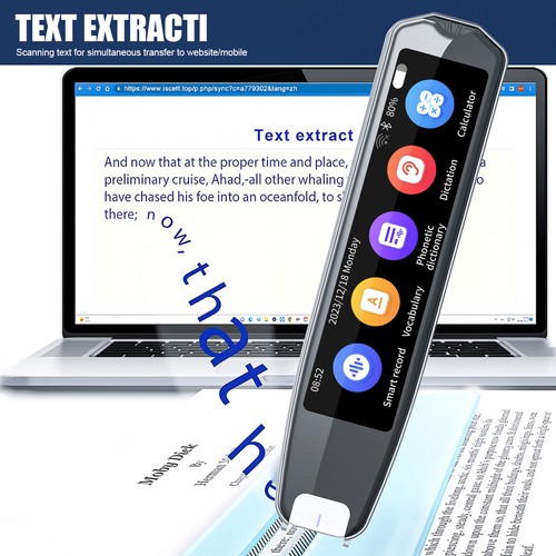 Nuovo Touchscreen Smart Scan Reader Penna Traduttore 134+ Lingue Traduttore - Foto 12 di 17