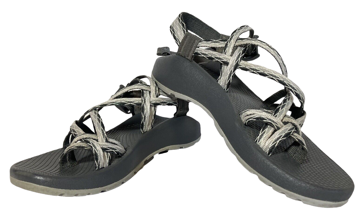 Chaco Gray Strappy Outdoor Sandals Chaco Womens Gray Thin Strap Waterproof/Hiking Sandal Size 9  main image 3