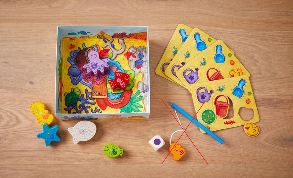 Juego de pesca de madera HABA - Juguete de motor para niños a partir de 2 años - Imagen 3 de 4