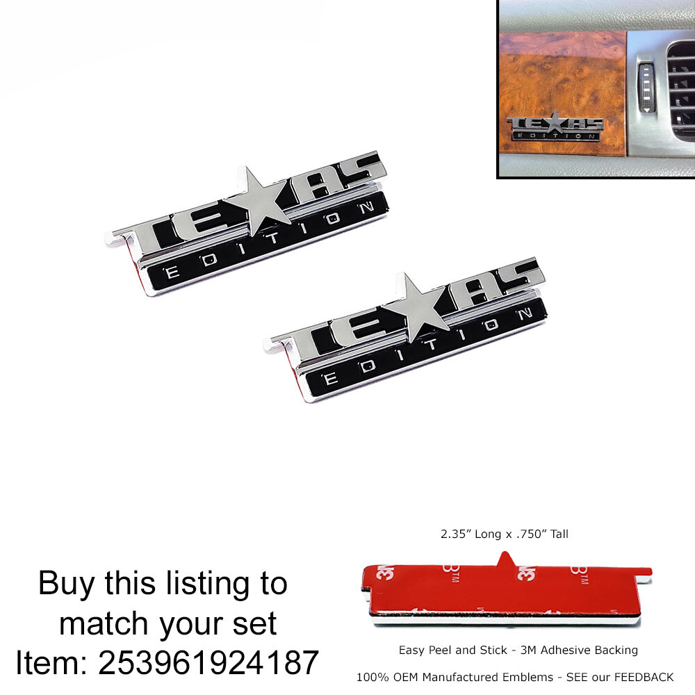 1PC TEXAS EDITION EMBLEM Silver+Red CHEVY SILVERADO SIERRA - Foto 6