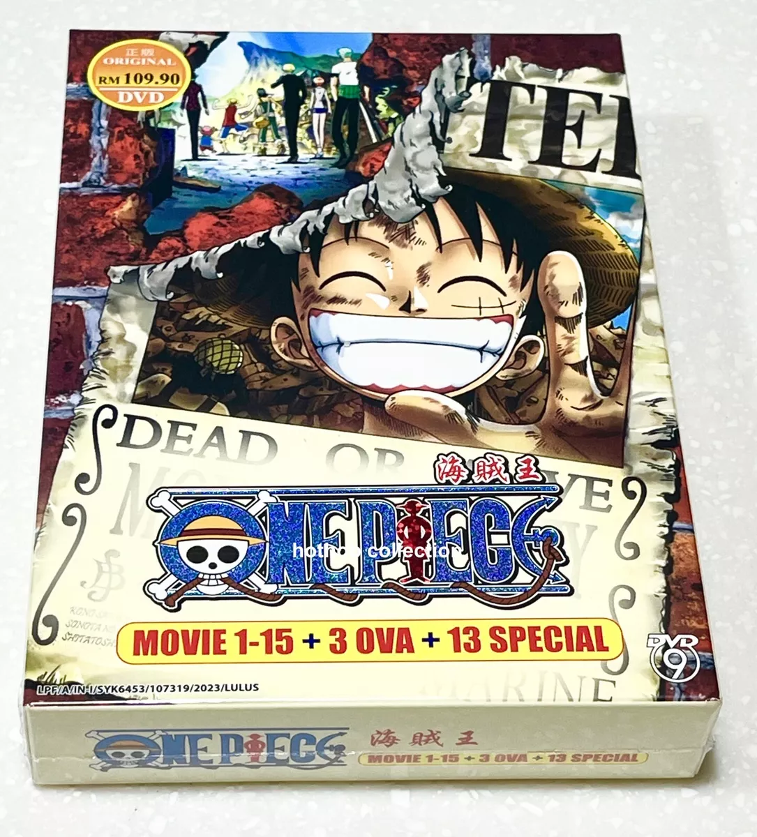 One Piece Collection (Movie 1-15 + 3 OVA + 13 Special) ~ All Region ~ Anime  DVD