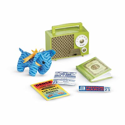 American Girl Melody's Accessories Working Radio Elephant Book Doll House Size