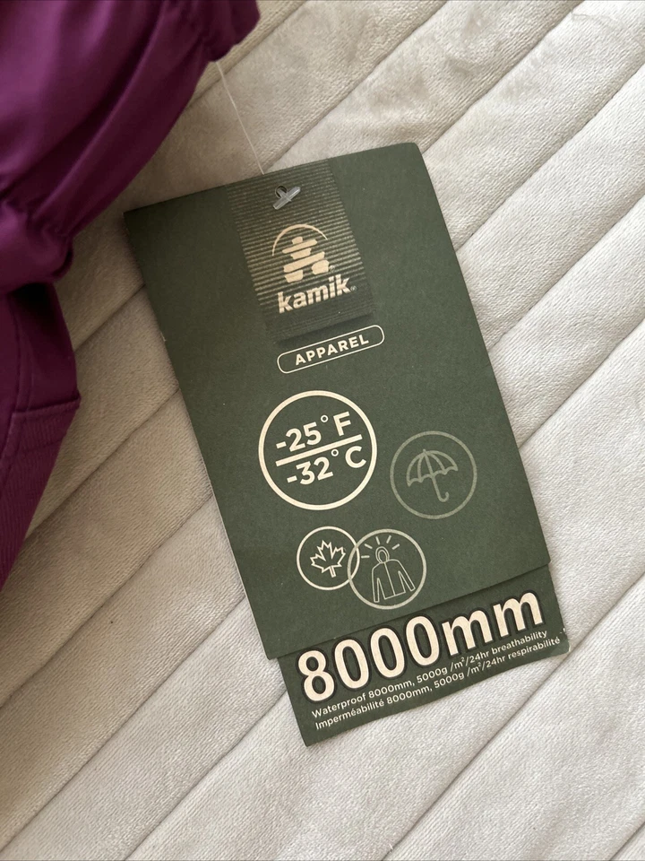 Nuevo Kamik Niños Púrpura Impermeable Winkie Nieve Mono Pantalones Talla 6 Foto 3 de 4