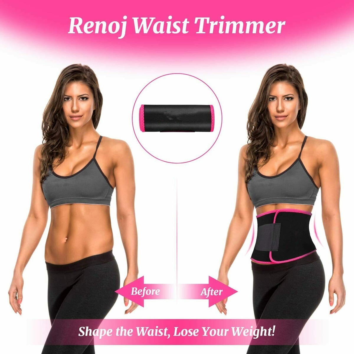 Waist Trimmer for Women, Sweat Band Waist Trainer, Waist Trimmers Belt for  Weigh