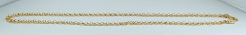 Solid 9ct Yellow Gold 3mm Belcher Link 45cm 17.5" Necklace Chain Loop 9gms 375 - Picture 6 of 9